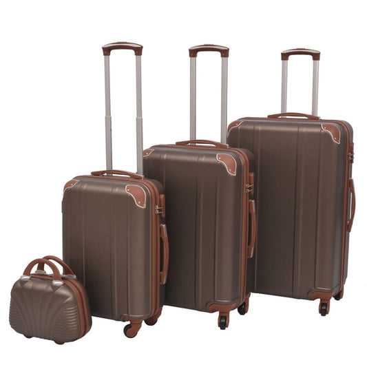 Four Piece Hardcase Trolley Set Coffee